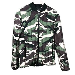Men's Sandro Camo Lightweight Duck Down Puffer Jacket - Size L - $315 retail